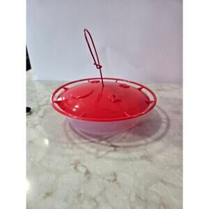 New Hummingbird Feeder Plastic Saucer Style 6" Wide Hanging or Table Top